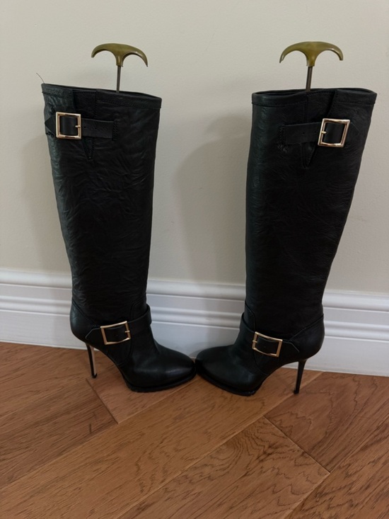 Jimmy Choo Shoes - Jimmy Choo Black Moto Boots. Excellent Condition. Size 7.5